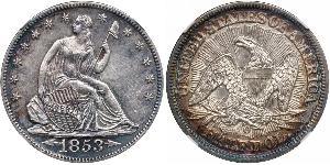 1/2 Dólar Estados Unidos de América (1776 - ) Plata 