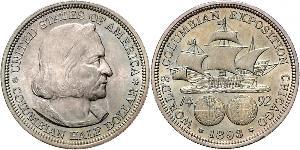 1/2 Dólar Estados Unidos de América (1776 - ) Plata Cristóbal Colón (1451 - 1506)