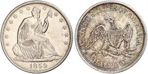 1/2 Dólar Estados Unidos de América (1776 - ) Plata 