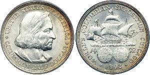 1/2 Dólar Estados Unidos de América (1776 - ) Plata Cristóbal Colón (1451 - 1506)