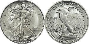 1/2 Dólar Estados Unidos de América (1776 - ) Plata 