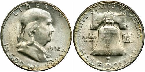 1/2 Dólar Estados Unidos de América (1776 - ) Plata Franklin D. Roosevelt (1882-1945)