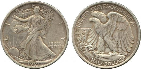 1/2 Dólar Estados Unidos de América (1776 - ) Plata 