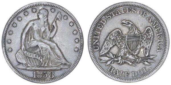 1/2 Dólar Estados Unidos de América (1776 - ) Plata 
