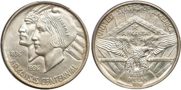 1/2 Dólar Estados Unidos de América (1776 - ) Plata 