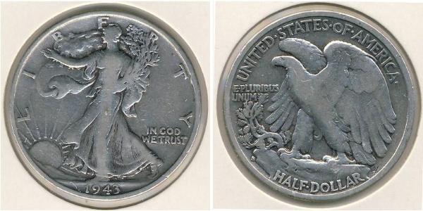 1/2 Dólar Estados Unidos de América (1776 - ) Plata 