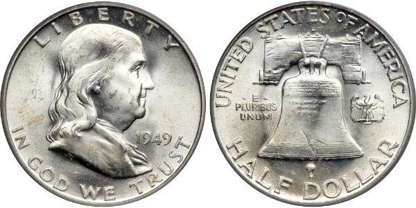 1/2 Dólar Estados Unidos de América (1776 - ) Plata Franklin D. Roosevelt (1882-1945)