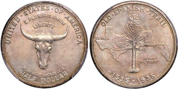 1/2 Dólar Estados Unidos de América (1776 - ) Plata 