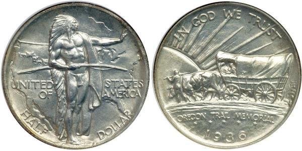 1/2 Dólar Estados Unidos de América (1776 - ) Plata 