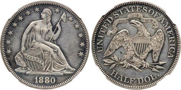 1/2 Dólar Estados Unidos de América (1776 - ) Plata 