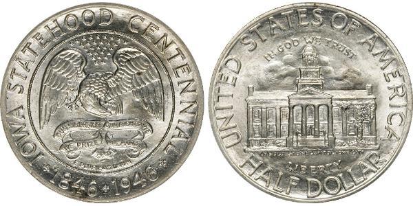 1/2 Dólar Estados Unidos de América (1776 - ) Plata 