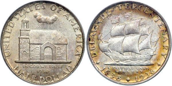 1/2 Dólar Estados Unidos de América (1776 - ) Plata 