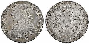 1/2 Ecu Kingdom of France (843-1791) Argent Louis XVI de France (1754 - 1793)