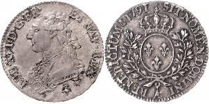 1/2 Ecu Kingdom of France (843-1791) Argent Louis XVI de France (1754 - 1793)