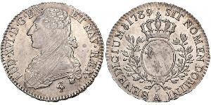 1/2 Ecu Kingdom of France (843-1791) Argent Louis XVI de France (1754 - 1793)