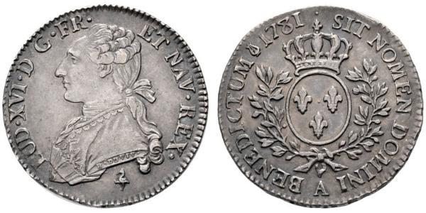 1/2 Ecu Kingdom of France (843-1791) Argent Louis XVI de France (1754 - 1793)