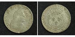 1/2 Ecu Francia medioevale (843-1791) Argento Luigi XIV di Francia (1638-1715)