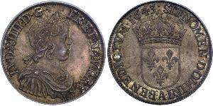 1/2 Ecu Francia medioevale (843-1791) Argento Luigi XIV di Francia (1638-1715)