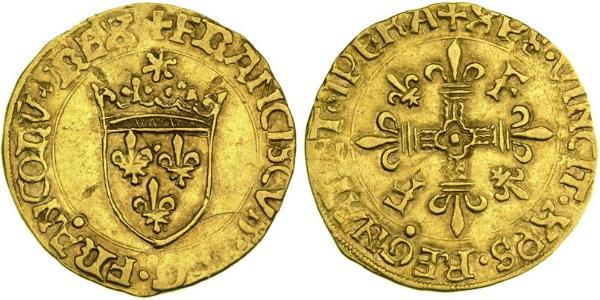 1/2 Ecu Kingdom of France (843-1791) Gold Francis I of France (1494 - 1547)