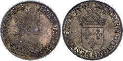 1/2 Ecu Reino de Francia (843-1791) Plata Luis XIV de Francia (1638-1715)