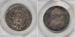 1/2 Ecu Reino de Francia (843-1791) Plata Luis XVI de Francia (1754 - 1793)