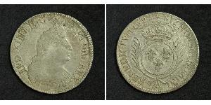 1/2 Ecu 中世纪的法国 銀 路易十四 (1638-1715)