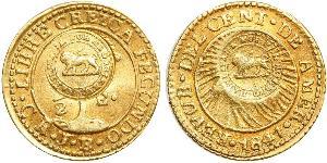 1/2 Escudo Guatemala / Costa Rica / Federal Republic of Central America (1823 - 1838) Gold 