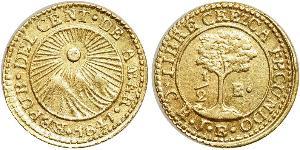 1/2 Escudo Guatemala / Costa Rica / Federal Republic of Central America (1823 - 1838) Gold 