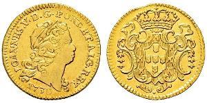 1/2 Escudo Kingdom of Portugal (1139-1910) Gold John V of Portugal (1689-1750)