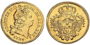 1/2 Escudo Kingdom of Portugal (1139-1910) Gold Johann V. von Portugal (1689-1750)