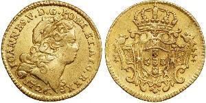 1/2 Escudo Kingdom of Portugal (1139-1910) Gold John V of Portugal (1689-1750)