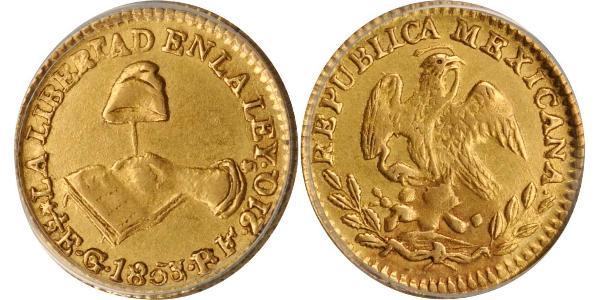 1/2 Escudo Second Federal Republic of Mexico (1846 - 1863) Gold 