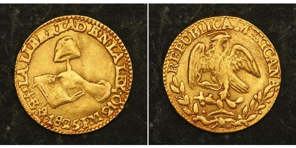 1/2 Escudo Second Federal Republic of Mexico (1846 - 1863) Gold 