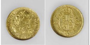 1/2 Escudo Spanisches Kolonialreich (1700 - 1808) Gold Karl III. von Spanien (1716 -1788)