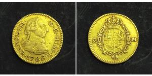 1/2 Escudo Spanisches Kolonialreich (1700 - 1808) Gold Karl III. von Spanien (1716 -1788)