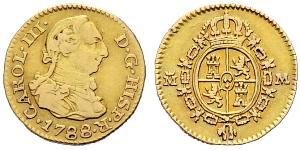 1/2 Escudo Spanisches Kolonialreich (1700 - 1808) Gold Karl III. von Spanien (1716 -1788)