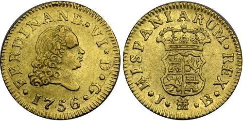 1/2 Escudo Spanisches Kolonialreich (1700 - 1808) Gold Ferdinand VII. von Spanien (1784-1833)