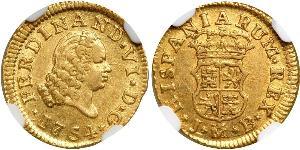 1/2 Escudo Spanish Empire (1700 - 1808) Gold Ferdinand VII of Spain (1784-1833)