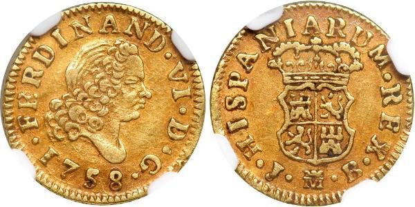 1/2 Escudo Spanish Empire (1700 - 1808) Gold Ferdinand VII of Spain (1784-1833)