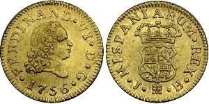 1/2 Escudo Empire espagnol (1700 - 1808) Or Ferdinand VII d