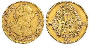 1/2 Escudo Empire espagnol (1700 - 1808) Or Charles III d