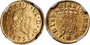 1/2 Escudo Empire espagnol (1700 - 1808) Or Ferdinand VII d