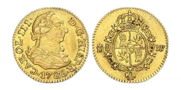 1/2 Escudo Empire espagnol (1700 - 1808) Or Charles III d