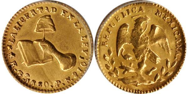 1/2 Escudo Second Federal Republic of Mexico (1846 - 1863) Or 