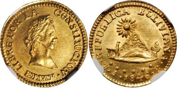 1/2 Escudo Bolivia Oro 