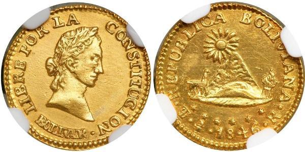 1/2 Escudo Bolivia Oro 