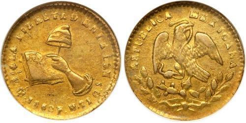 1/2 Escudo Estados Unidos Mexicanos (1846 - 1863) Oro 