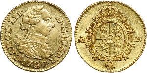 1/2 Escudo Imperio español (1700 - 1808) Oro Carlos III de España (1716 -1788)