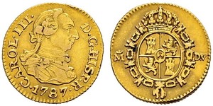 1/2 Escudo Imperio español (1700 - 1808) Oro Carlos III de España (1716 -1788)