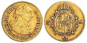 1/2 Escudo Imperio español (1700 - 1808) Oro Carlos III de España (1716 -1788)